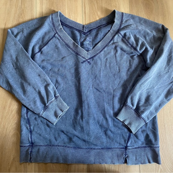 Aerie Double V-Neck Sweatshirt - Picture 1 of 3